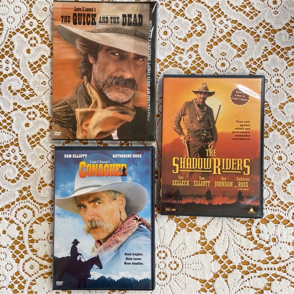 Louis L'Amour - 3 DVDs - The Shadow Riders, The Quick and the Dead, and Conagher